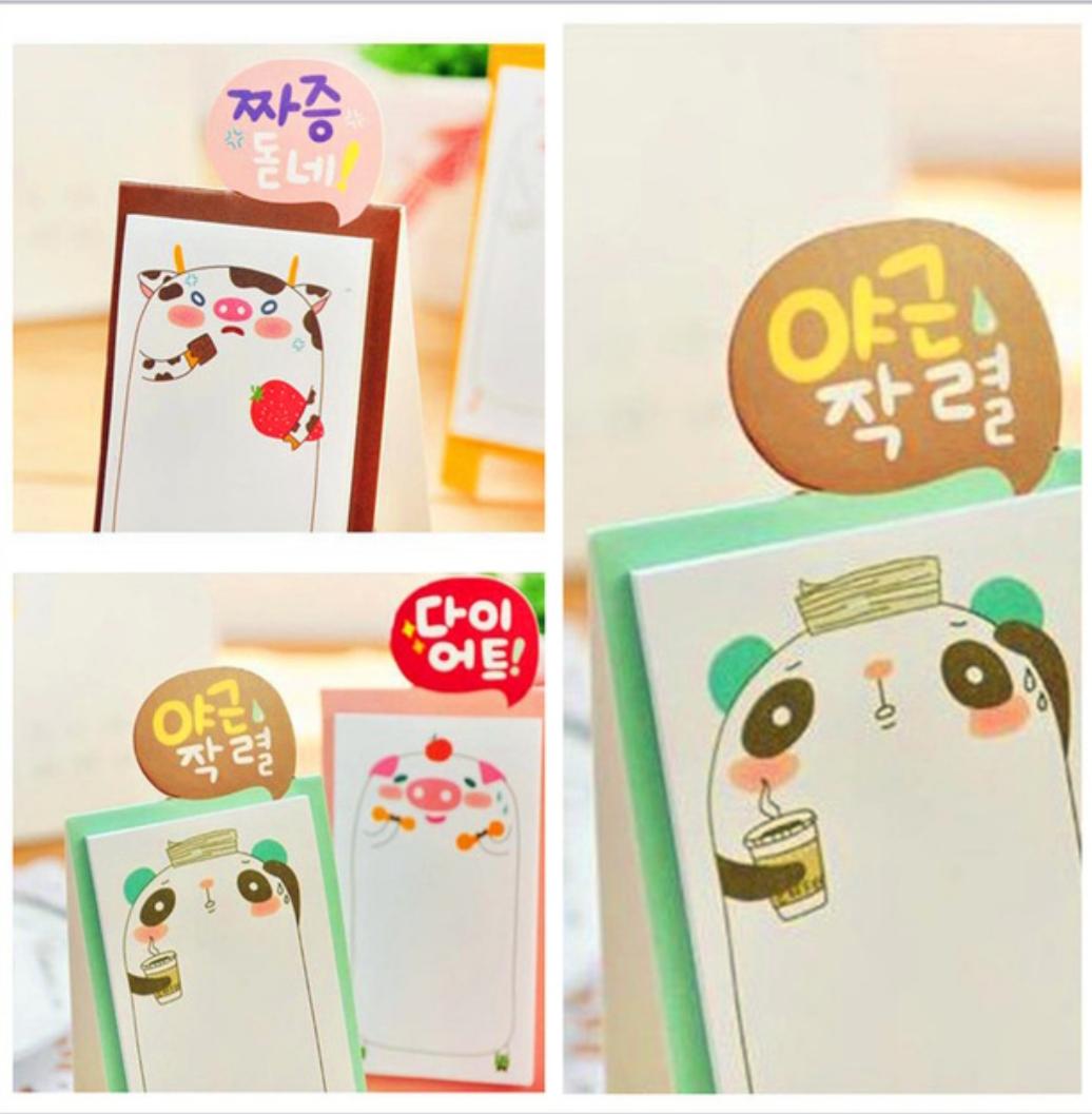Combo 2 Note ghi chú hình thú cute để bàn