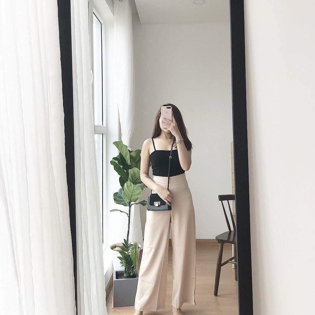 Quần ống rộng suông cá tính dễ phối đồ