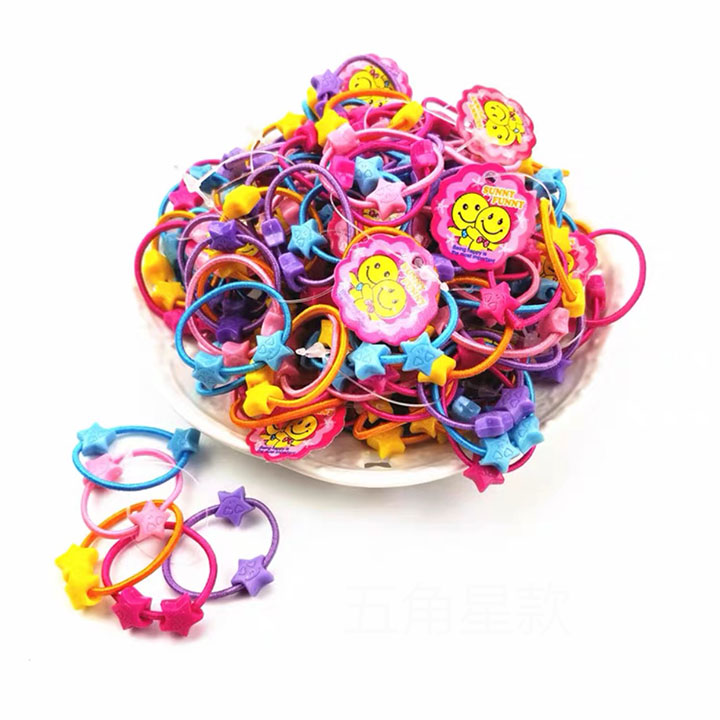 Túi 50 dây buộc tóc cho bé gái, Combo 50 Dây cột tóc nhiều màu cho bé,Dây buộc tóc bé gái xinh xắn