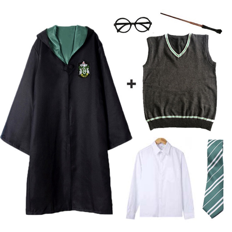 Trang Phục Hóa Trang Harry Potter Halloween Áo Choàng/Kính/Áo Sơ Mi/Cây Đũa Thần/Áo Len Trang Phục Unisex Cho Người Lớn