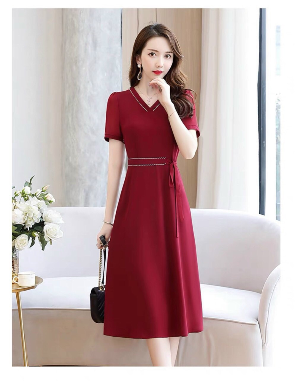 Đầm xoè voan ý dự tiệc siêu sang , tôn dáng cho các nàng