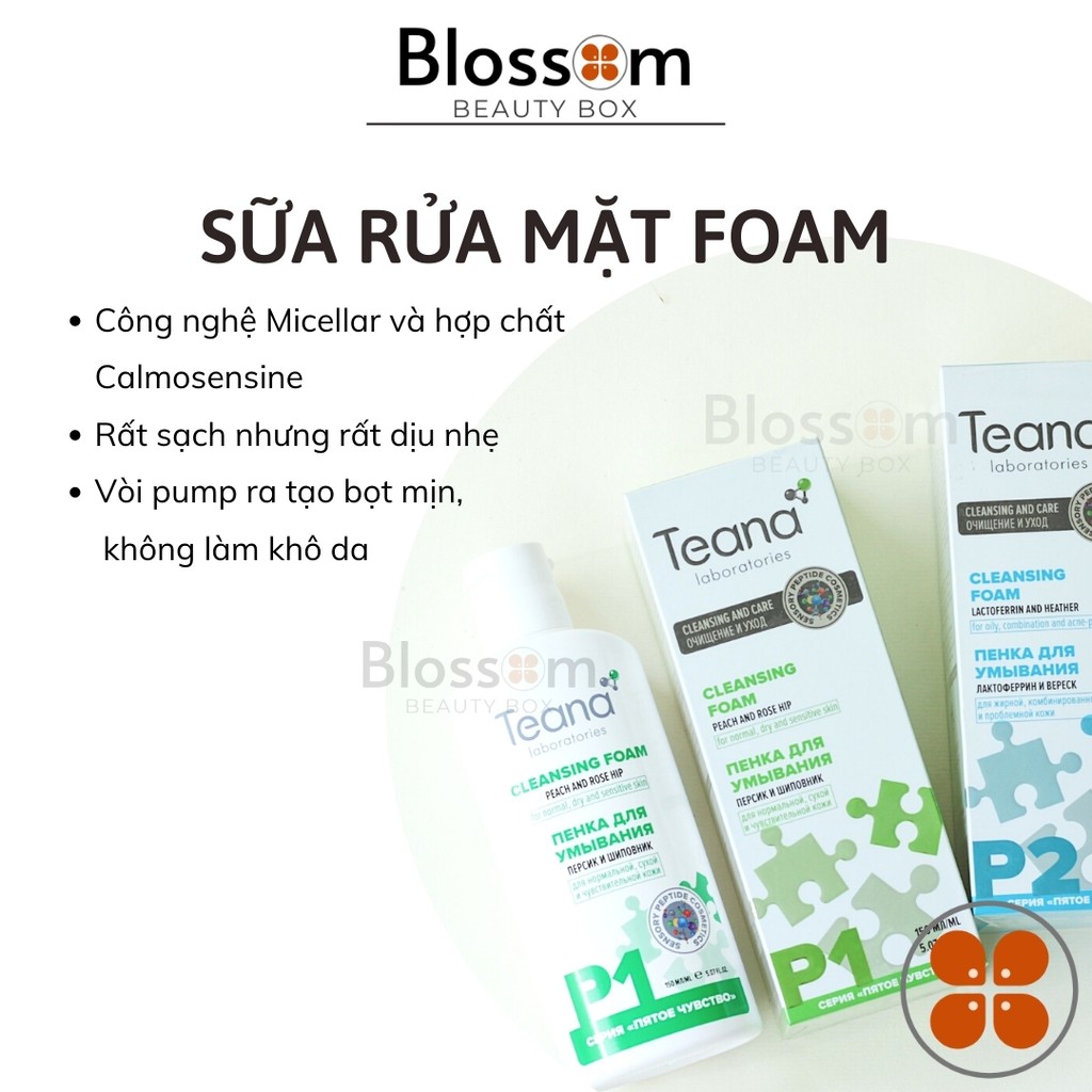 [Mẫu mới] Sữa rửa mặt Foam P1, P2 Teana