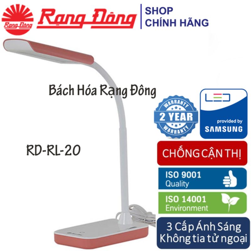 Đèn học LED chống cận Rạng Đông 6W cảm ứng, 3 cấp ánh sáng, ChipLED Samsung (RD-RL-20)