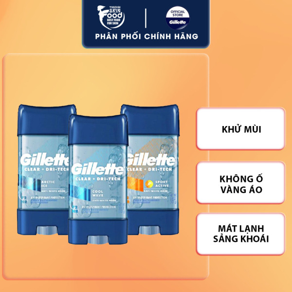 Lăn Khử Mùi Giảm Tiết Mồ Hôi Dạng Gel Gillette Scent Xtend Techology Clear Gel Anti Perspirant 107g nhập khẩu