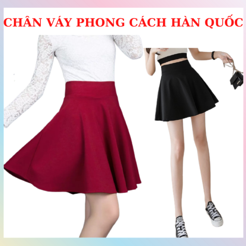 Chân Váy Ngắn Xòe, Chân Váy Chữ A ,Váy Kiểu Hàn Quốc Trẻ Trung, Năng Động,Vải Lụa Mềm Mịn, Thoáng Mát