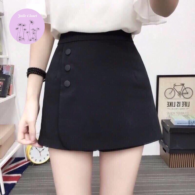 quần giả váy chữ a phối 3 cúc