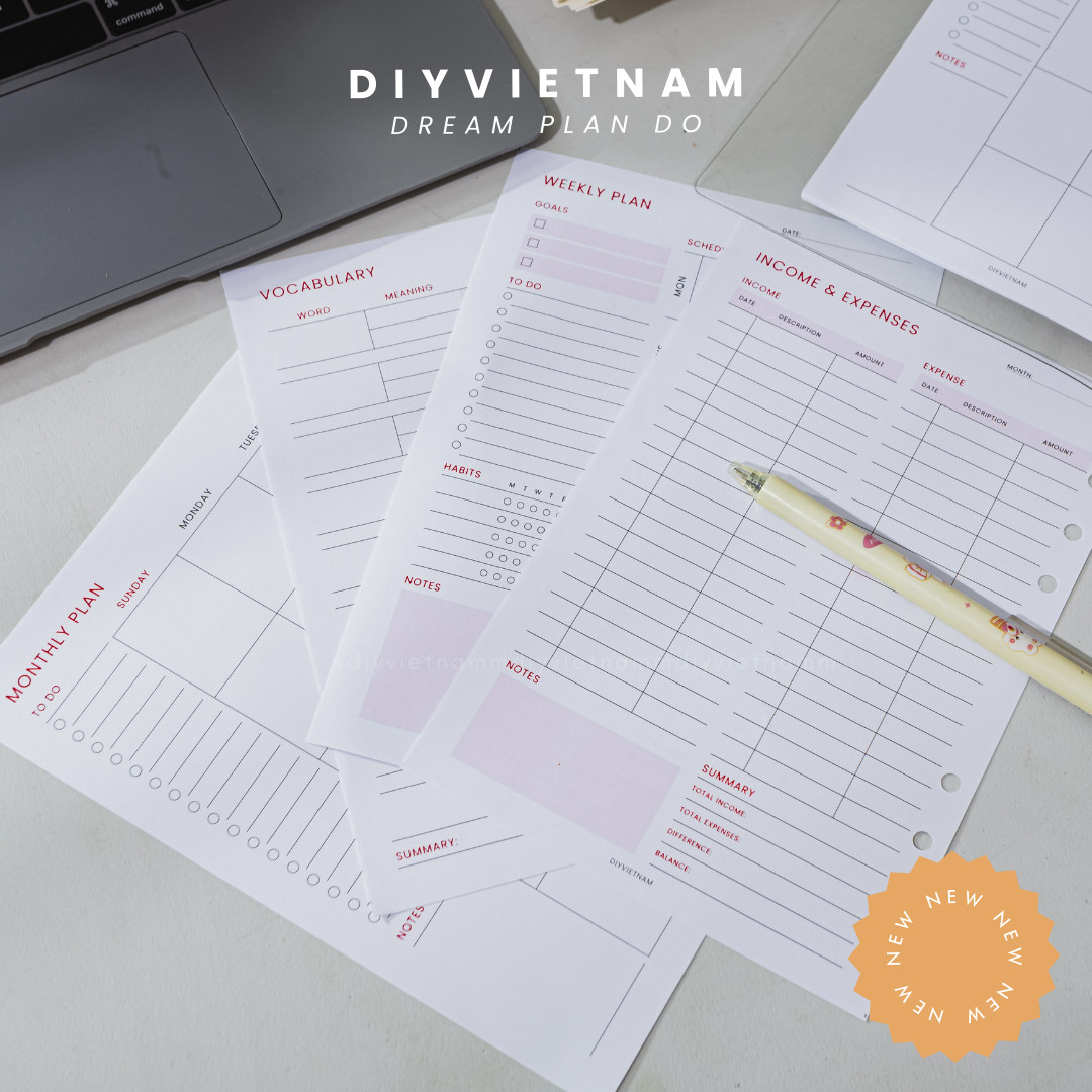 [HCM]GIẤY A5 REFILL CHO PLANNER