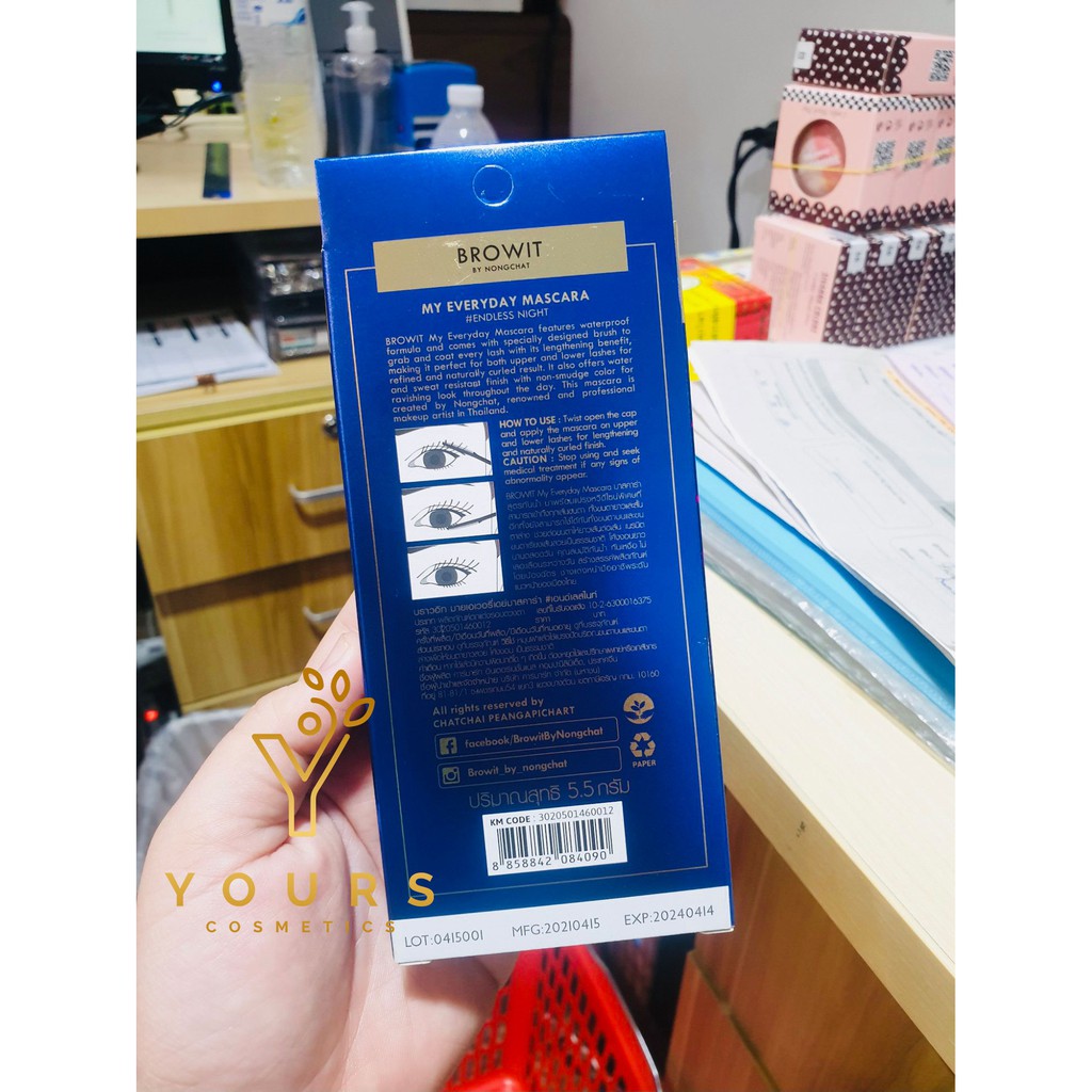 Mascara NongChat Browit Làm Dày Cong và Dài Mi Thái Lan