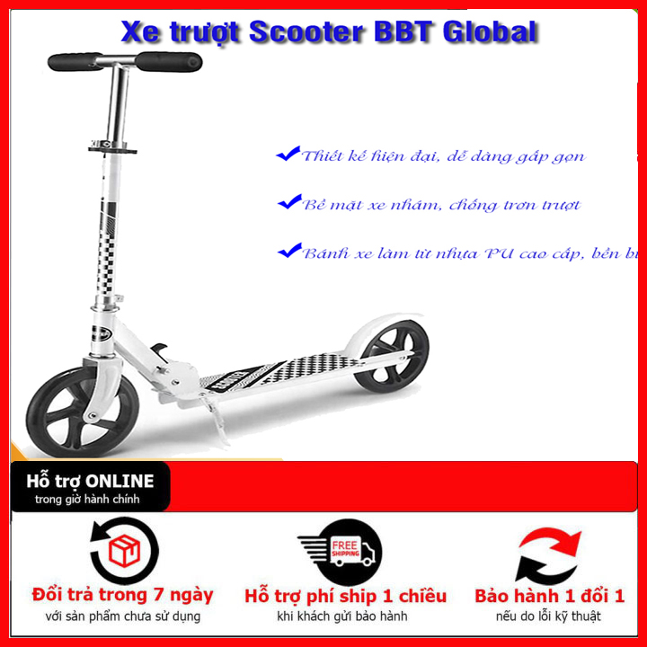 Xe Trượt Scooter BBT - Thiết Kế Hiện Đại, Dễ Dàng Gấp Gọn - Bề Mặt Xe Nhám