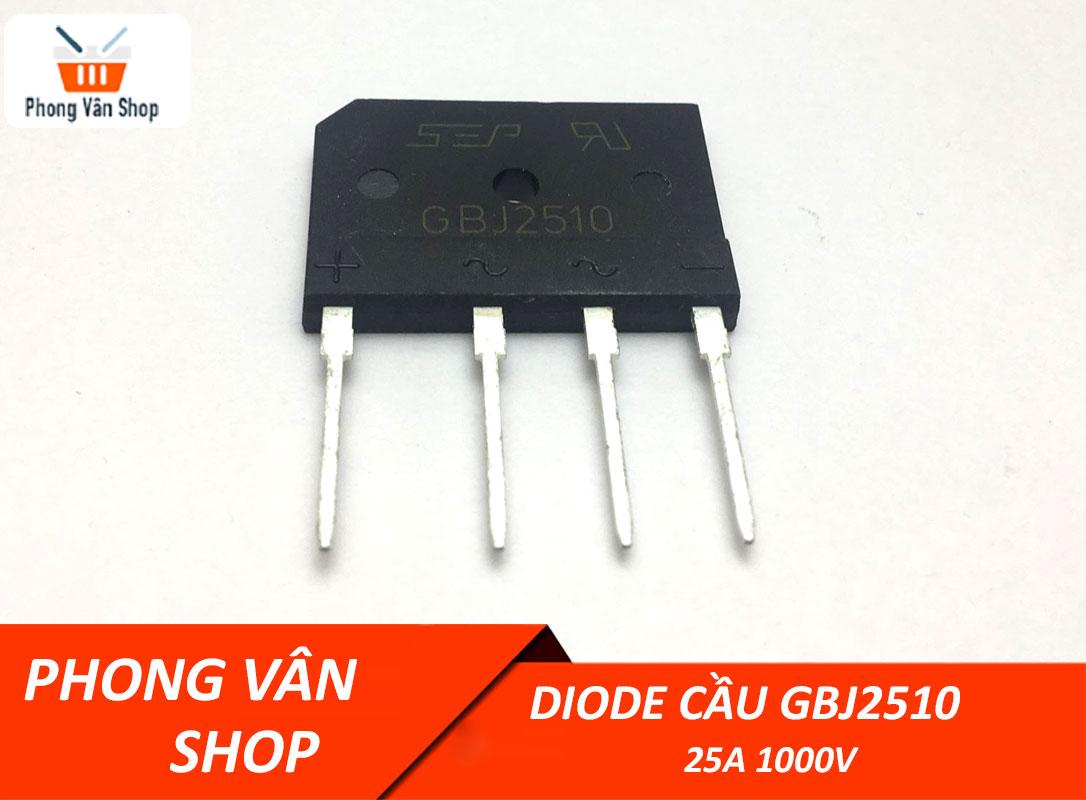 2 Diode cầu GBJ2510 1000v 25a - Diot chỉnh lưu