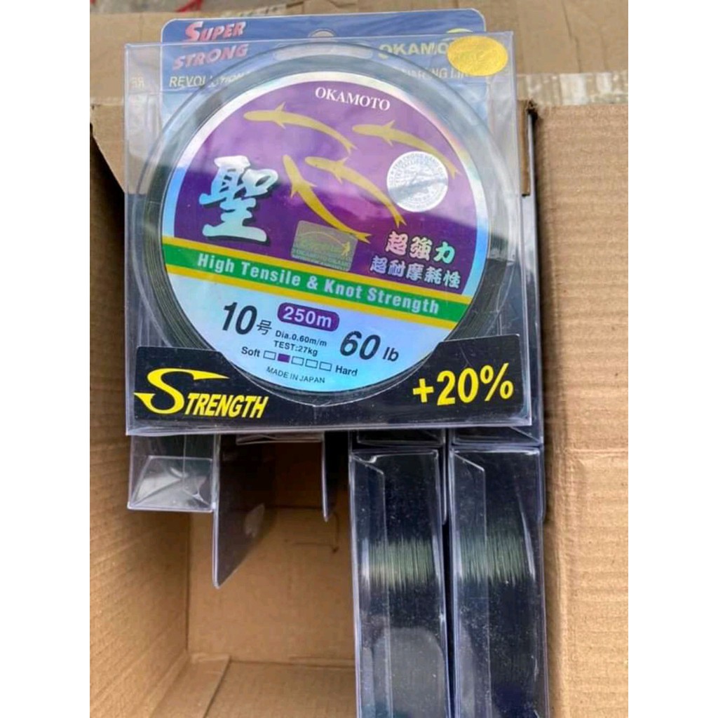 Cước câu nhât OKAMOTO 250m (Cước 4 con cá)