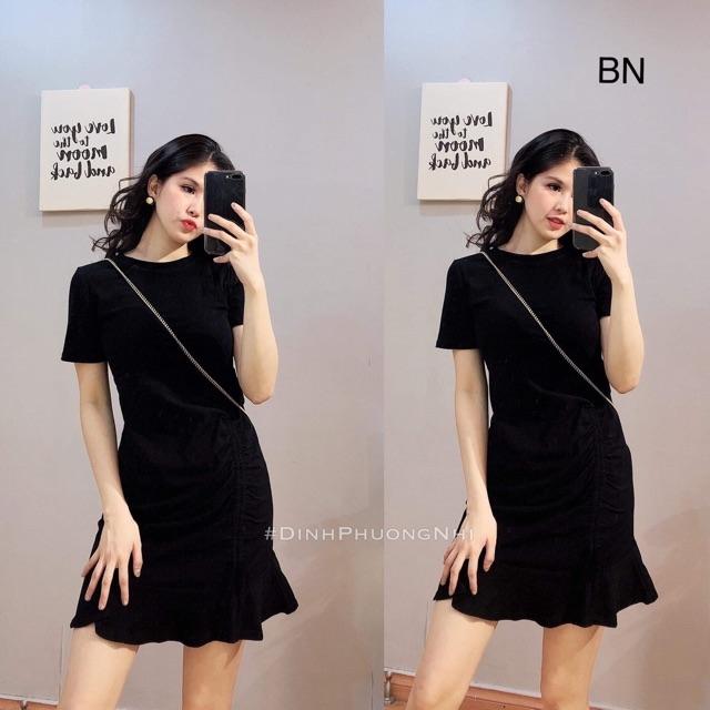 Đầm váy đuôi cá rút eo tôn dáng ( Xám và Đen)