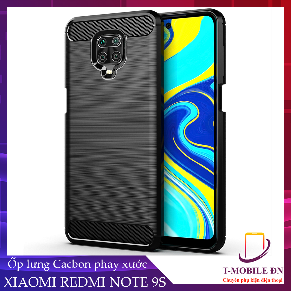 Ốp lưng Xiaomi Redmi Note 9S 9 Pro 9 Pro Max ốp silicone mềm Carbone phay xước chống sốc chống vân tay