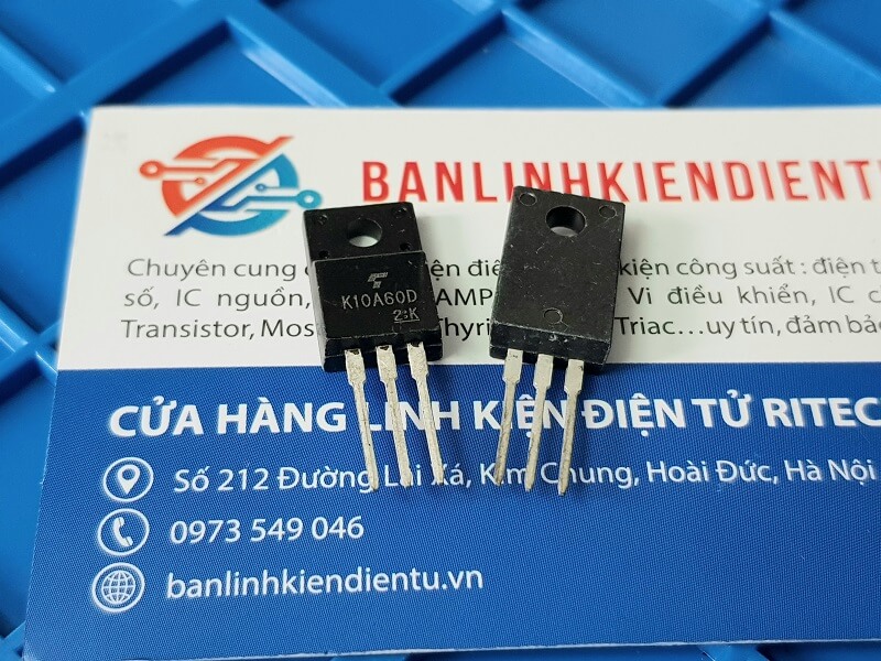 K10a60d tk10a60d 10a60 n-mosfet 10a 600v to-220f