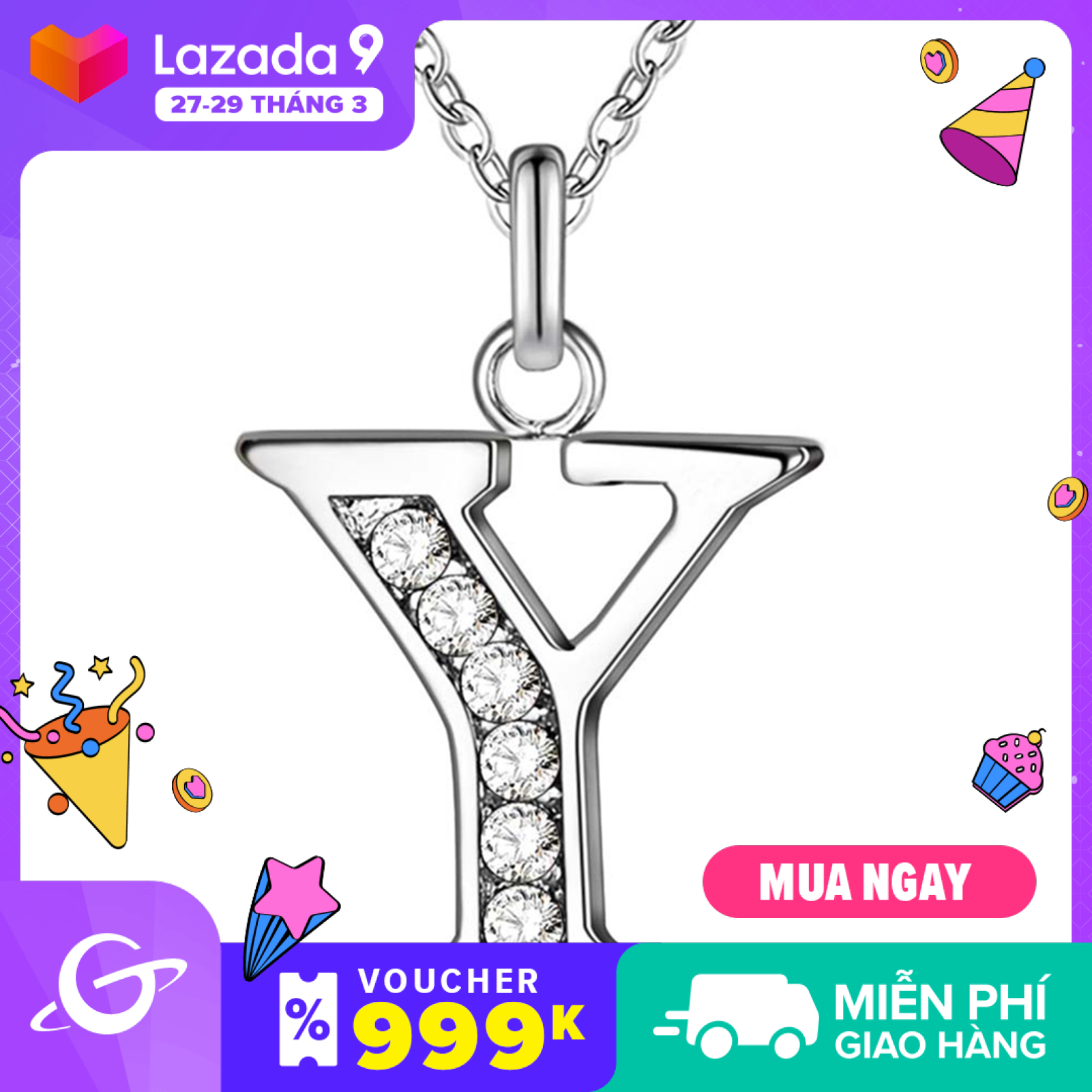 WOCO Simple Shiny Zircon 26 English Letters Pendant Women Men Thin Necklaces Jewelry