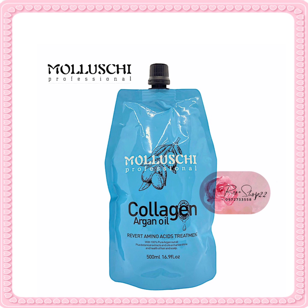 Molluschi Collagen Super Smooth Hair Cream, Steaming, Cold Hair Incubation 500ML