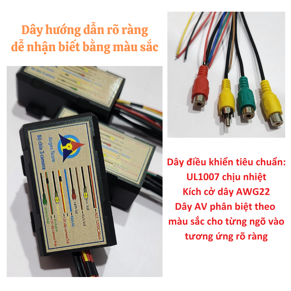[HCM - BH 12 THÁNG] || BỘ CHUYỂN ĐỔI TÍN HIỆU TỰ ĐỘNG 2 CAMERA CẶP LỀ + 1 CAMERA LÙI DÙNG CHUNG CHO MỌI LOẠI XE 12V