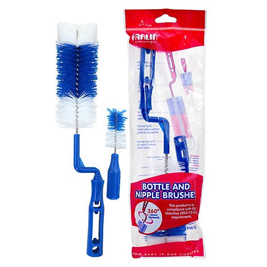Chổi Cọ Bình Sữa Và Núm Ty Farlin BF.252 Đầu Mút (Xoay 360 độ)