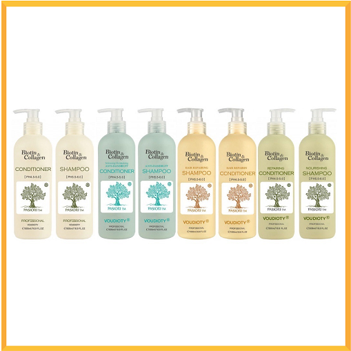 Cặp Dầu Gội Dầu Xả Biotin Collagen Voudioty Phục Hồi Tóc Khô Xơ, Hư Tổn, Kiềm Dầu, Mềm Mượt (Trắng, Vàng, Xanh Dương, Xanh Lá)