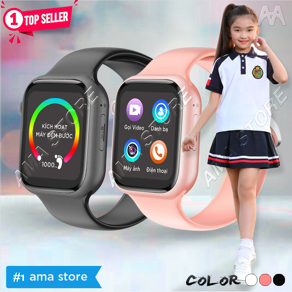 Đồng hồ Thông minh Gắn sim Gọi Video call cho Trẻ em Tiểu học THCS, THPT Model AMA Watch HW13 phiên bản GPS, Wifi