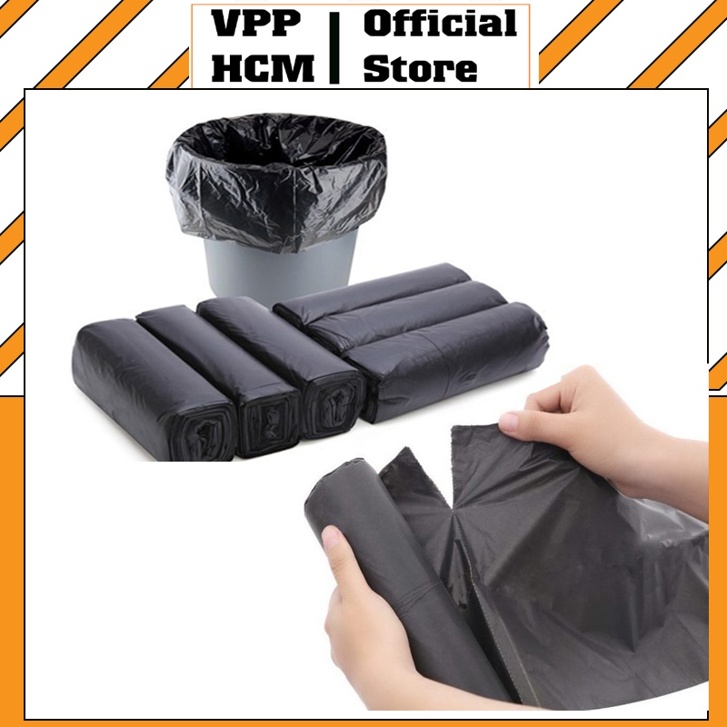Túi 3 cuộn bao rác màu đen có 3 kích thước tiểu trung đại - túi đựng rác đen