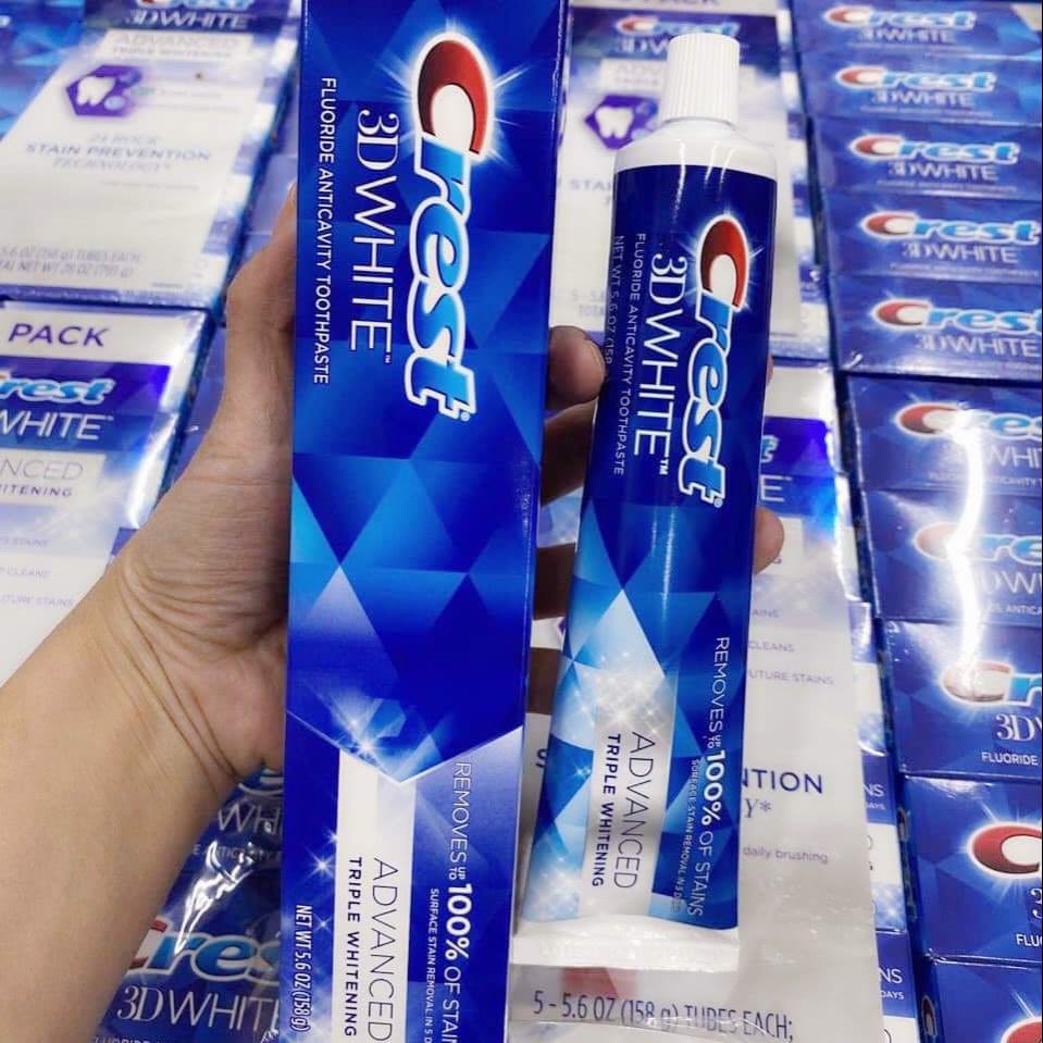 Lốc 5 hộp KEM ĐÁNH RĂNG CREST 3D WHITE AVANCED WHITENING