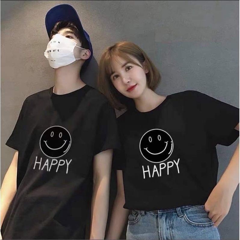 Áo thun đôi (2 áo)  in chữ hạp phúc tiếng anh
