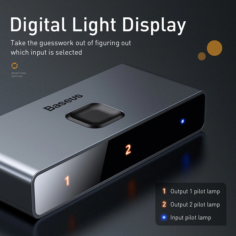 Thiết bị chia cổng HDMI 2 chiều Baseus Matrix HDMI Splitter