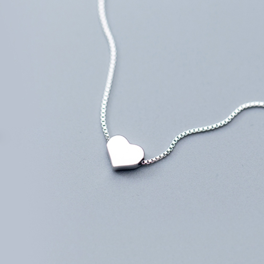 Dây Chuyền Bạc Nữ S925 Hình Trái Tim Tình Yêu, Dây Chuyền Bạc Nữ Đơn Giản Thanh Lịch - DB2527 - Bảo Ngọc Jewelry