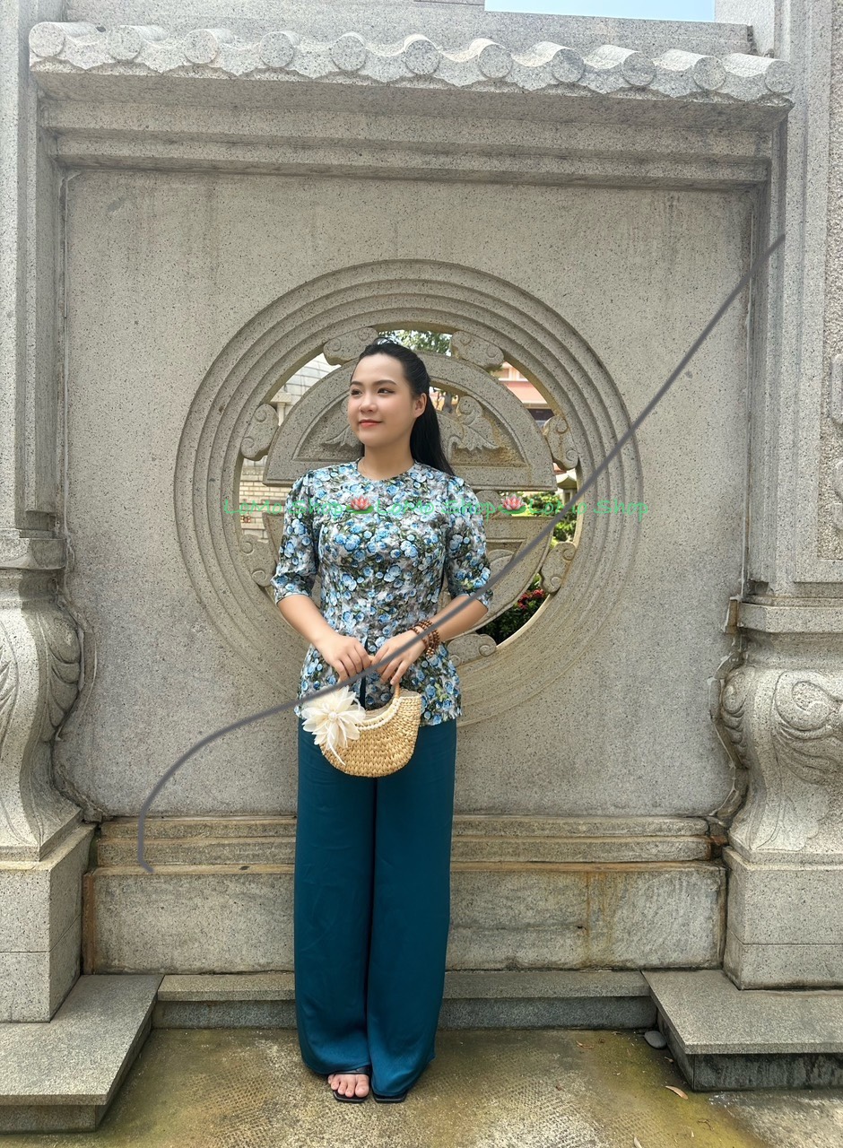 ÁO BÀ BA BÔNG LỤA MANGO