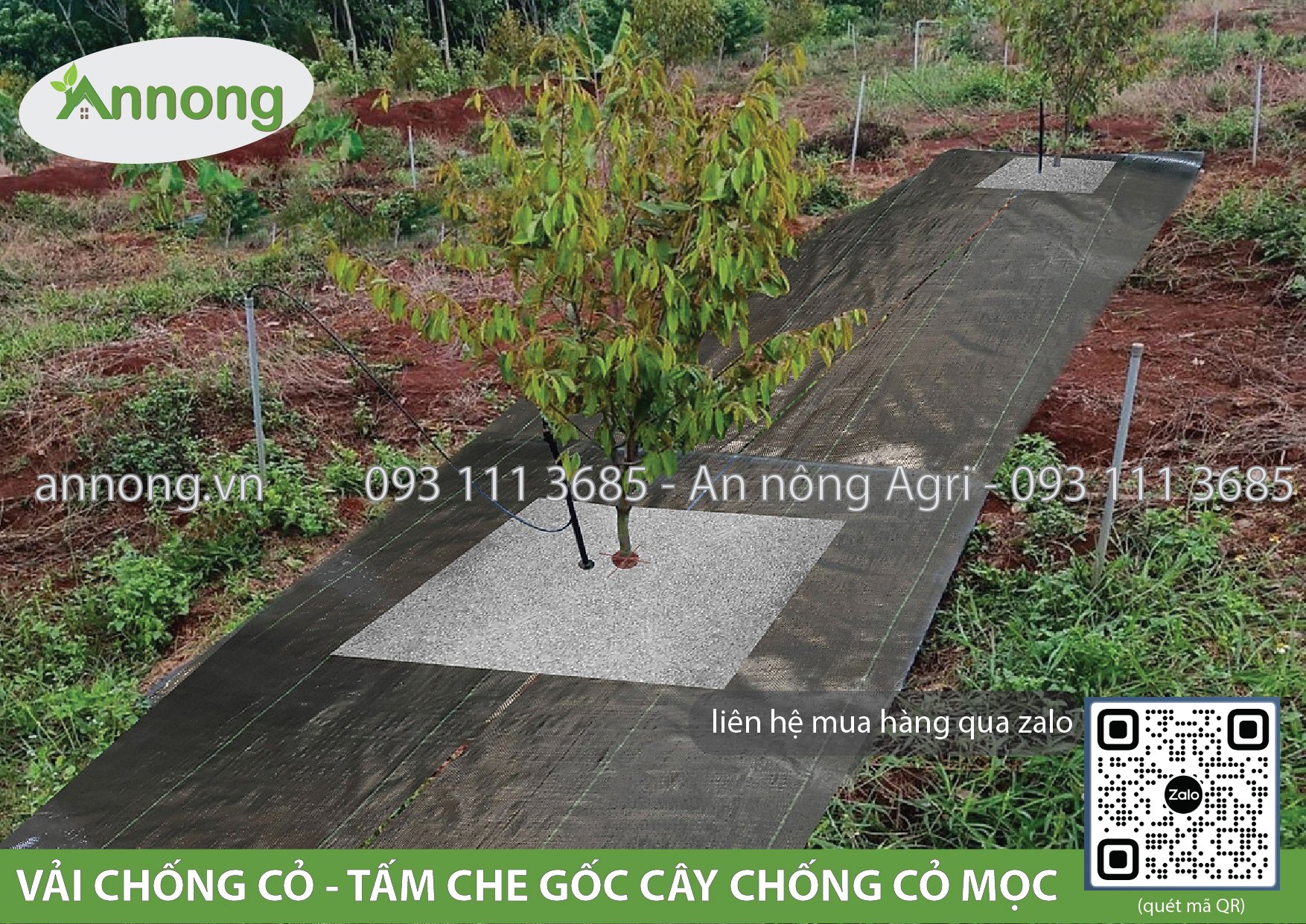 Cuộn Bạt Phủ Chống Cỏ Khổ 1m -> 4m (Tặng Kèm Ghim)