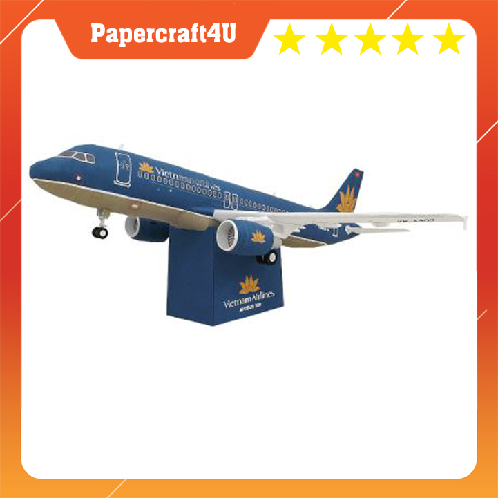Mô hình giấy 3D Mô hình Máy Bay A320 Việt Nam a line