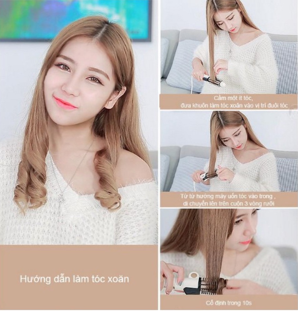 Hanrui - Máy uốn tóc đa năng Nhật Bản