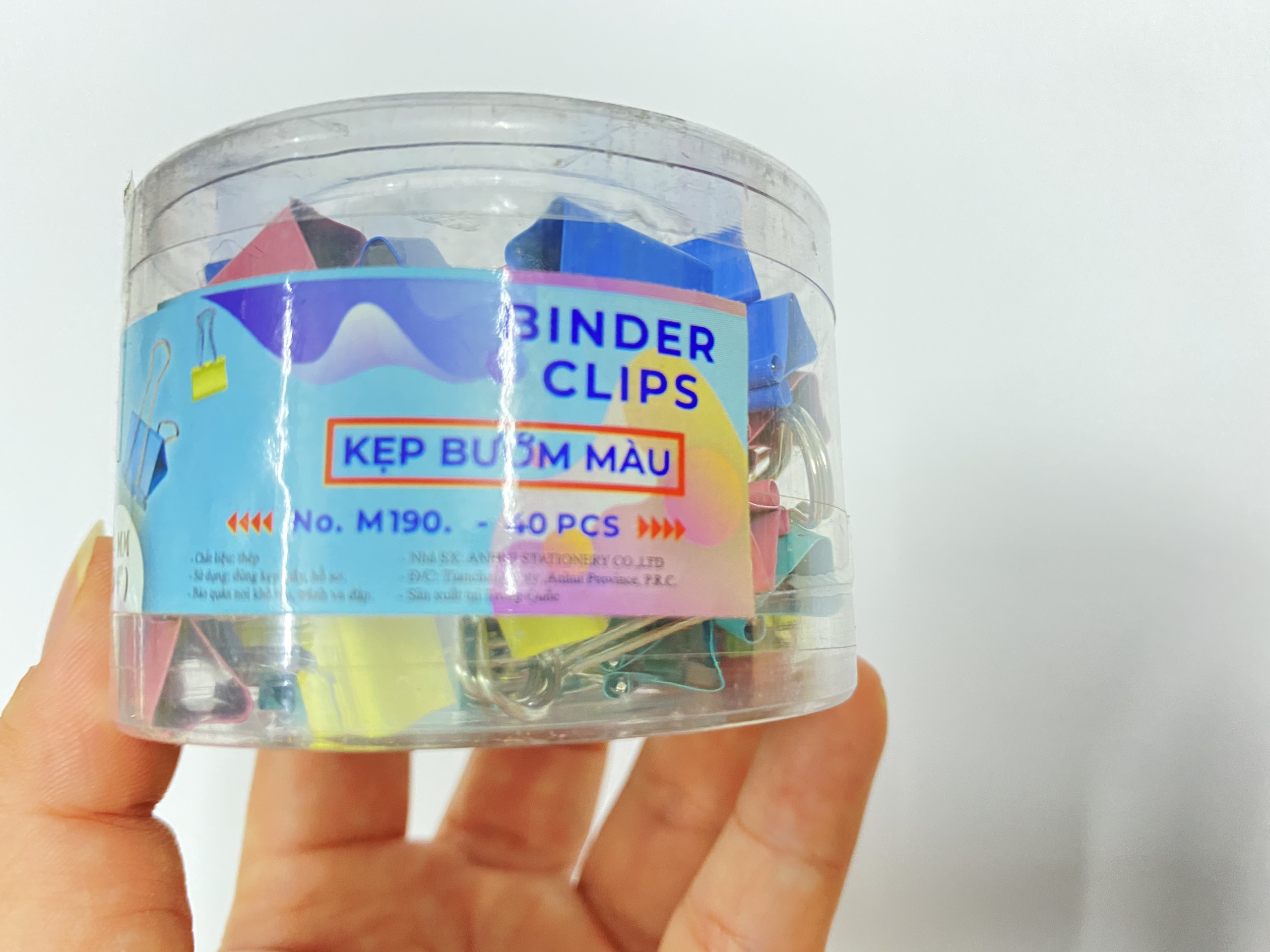 KẸP BƯỚM MÀU GSTAR-NHIỀU SIZE+MÀU (BINDER CLIPS)
