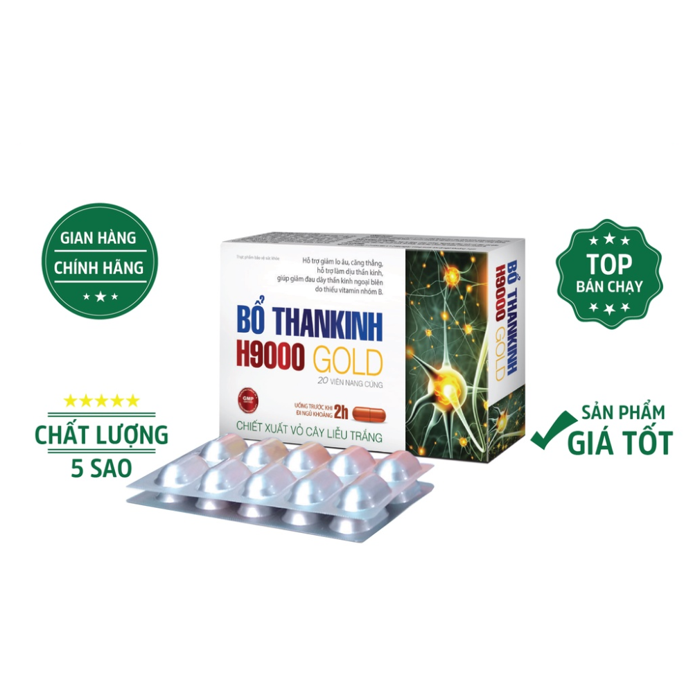 hcm bổ thankinh h9000 gold giảm lo âu căng thẳng đau nhức đầu bổ thần kinh 3