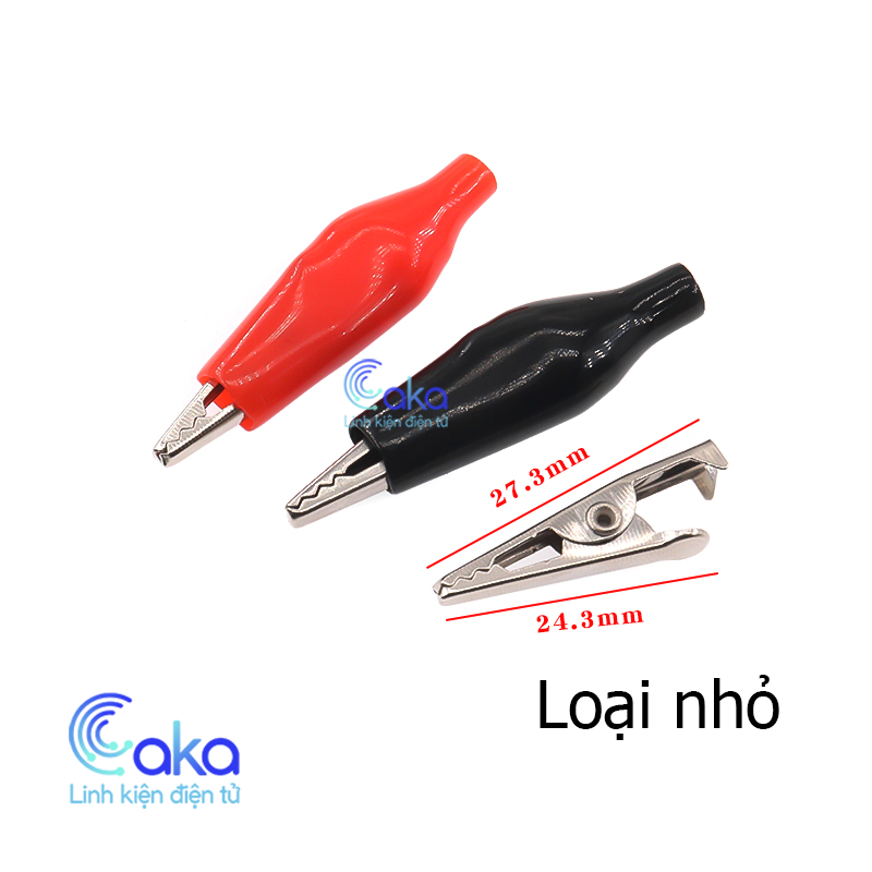 Đầu kẹp cá sấu đỏ đen nhiều kích thước