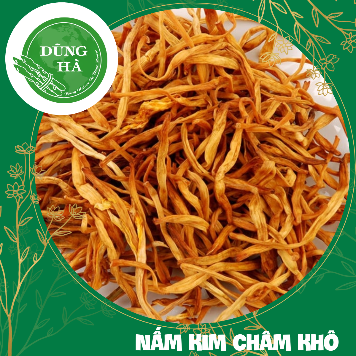 Nấm Kim Châm Khô Nguyên Liệu làm món chay thơm ngon thượng hạng