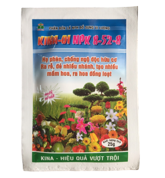 Phân bón Siêu Lân KINA 01 NPK 8-52-8 kích rễ đẻ nhánh tạo nhiều hoa | Vạn Tín Store