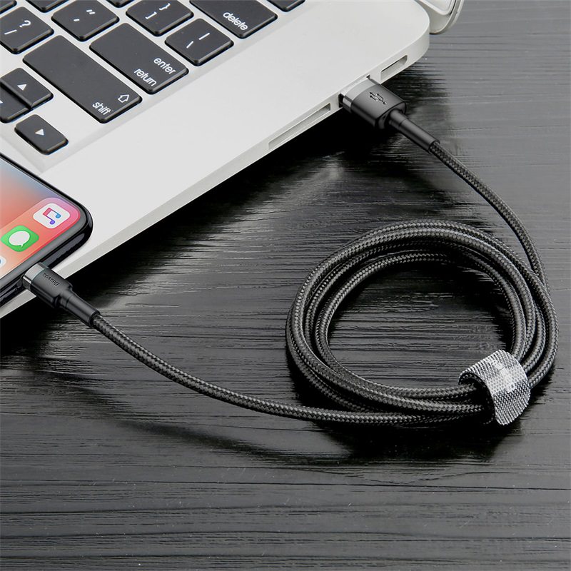 [HCM]Cáp sạc iPhone Baseus cafule Cable USB For lightning bện dù siêu chắc - Hàng chính hãng