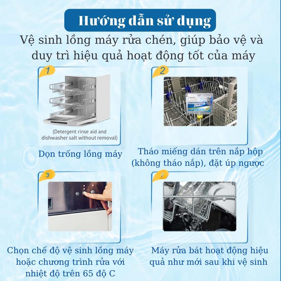Dung dịch vệ sinh máy rửa chén bát SEAWAYS - Chai 250ml