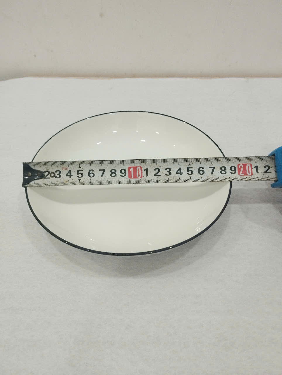 dĩa sứ sọc trắng viền đen nhiều size 15.5cm, 18cm, 20cm 22.5cm - MUA 10 CÁI TẶNG 1 CÁI CÙNG LOẠI