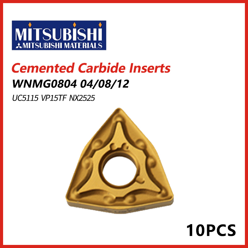 Mitsubishi Cemented Carbide Inserts WNMG0804 04/08/12 NX2525 UC5115 VP15TF US735 UE6020