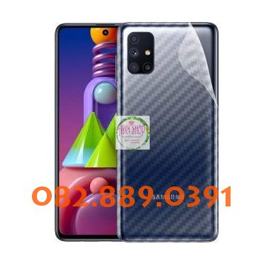 [HCM]Miếng dán mặt lưng skin carbon Samsung M51 trong đen