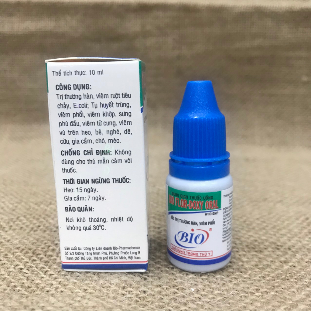 (HCM) Bio Flor Doxy Oral 10ml - Trị Thương Hàn, Viêm Phổi Cho Thú