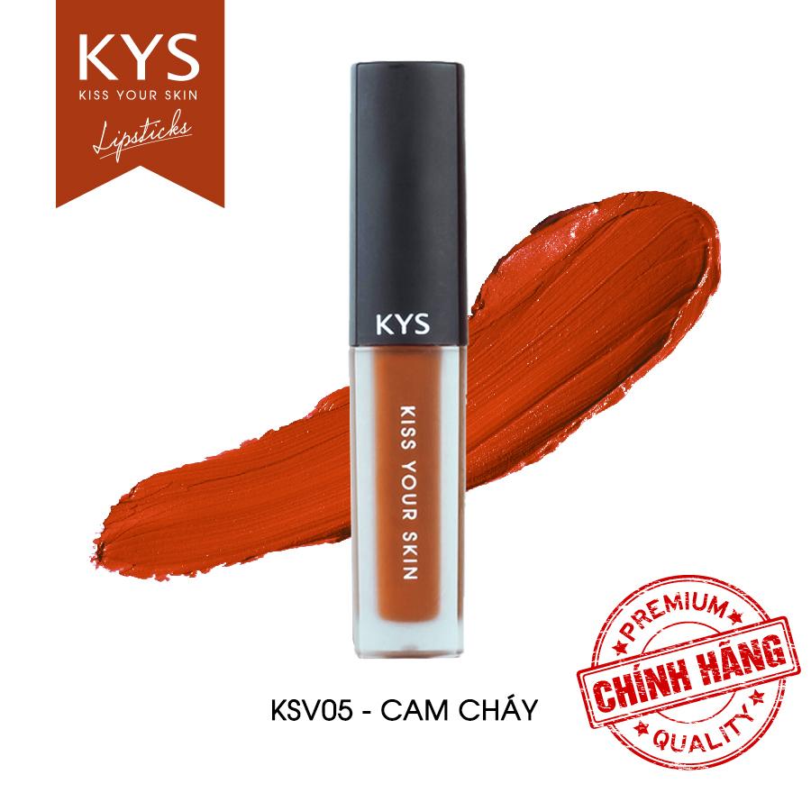 Son kem lì chocolate cam cháy KYS (phiên bản giới hạn) 2.5g