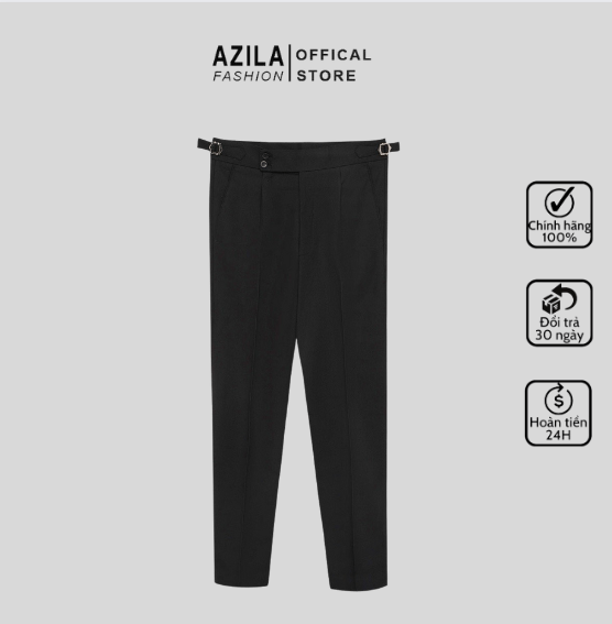 Quần âu cạp cao nam Sidetab chất liệu co giãn cao cấp thương hiệu AZILA