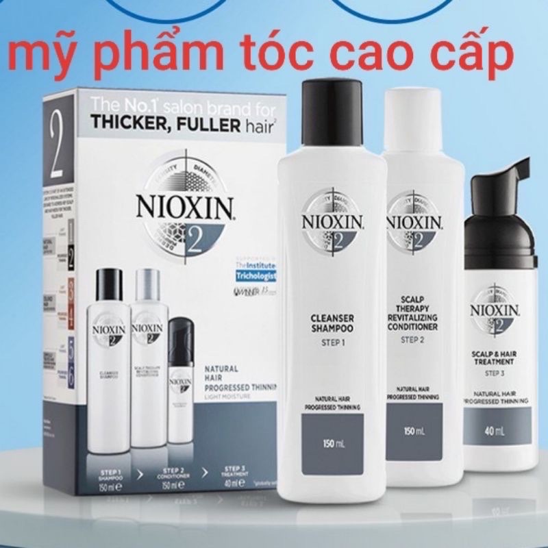 Bộ dầu gội Nioxin TrialKit chống rụng tóc System 2 150ml 2019 ( Natural Hair)
