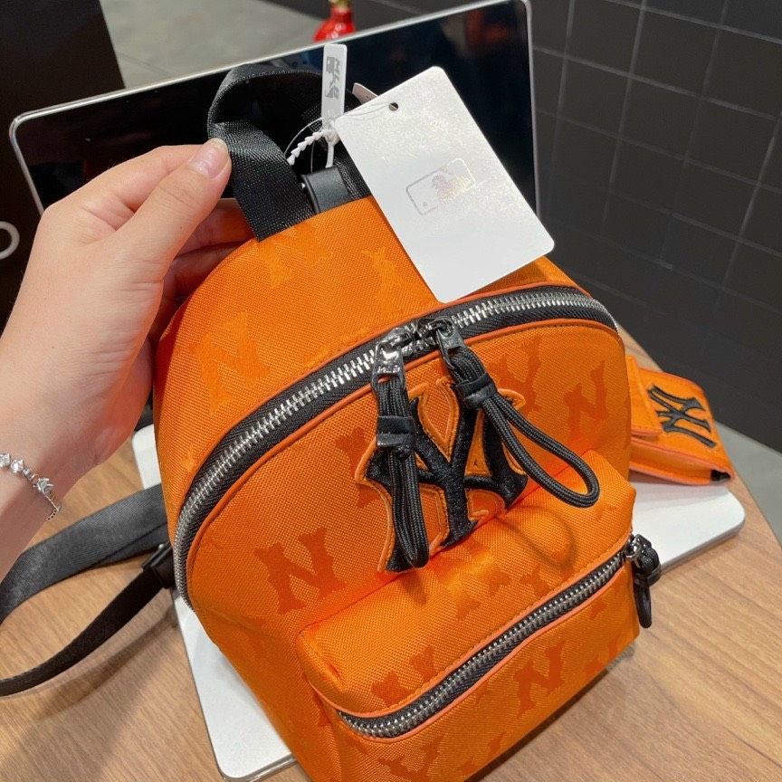 Balo Mini MLB NY Monogram Nylon Jacquard Backpack Full Tag Mac