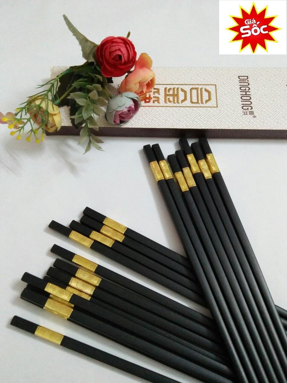 Giá đũa, đũa tập gắp cho bé,ống đựng đũa đẹp,đũa ăn cơm loại nào tốt,dua an com - Hộp 10 đôi đũa đẹp, sang trọng, đũa ăn cao cấp, đũa ăn đẹp được các mẹ yêu thích hiện nay 2019008