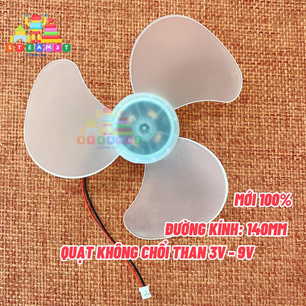 Motor quạt làm mát không chổi than 3.7v 6v 9v đường kính 140mm quạt usb chế quạt siêu êm - lk0654